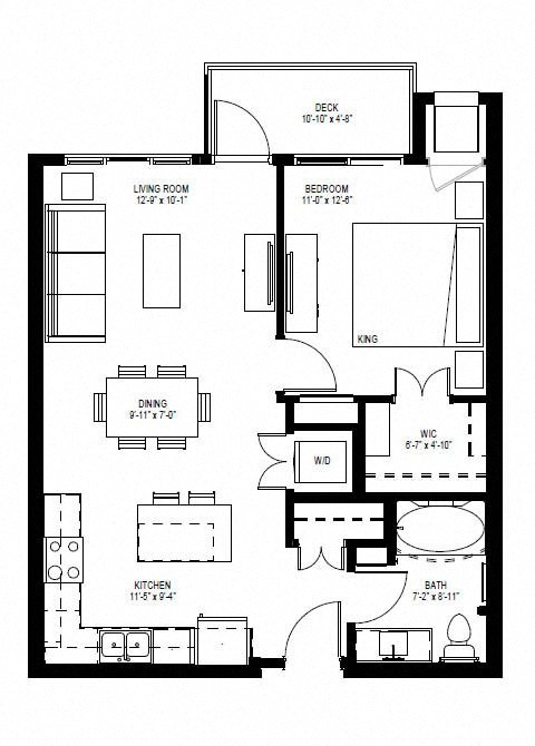 Millberry_1 Bedroom Floor Plan at Millberry Apartments, St. Paul